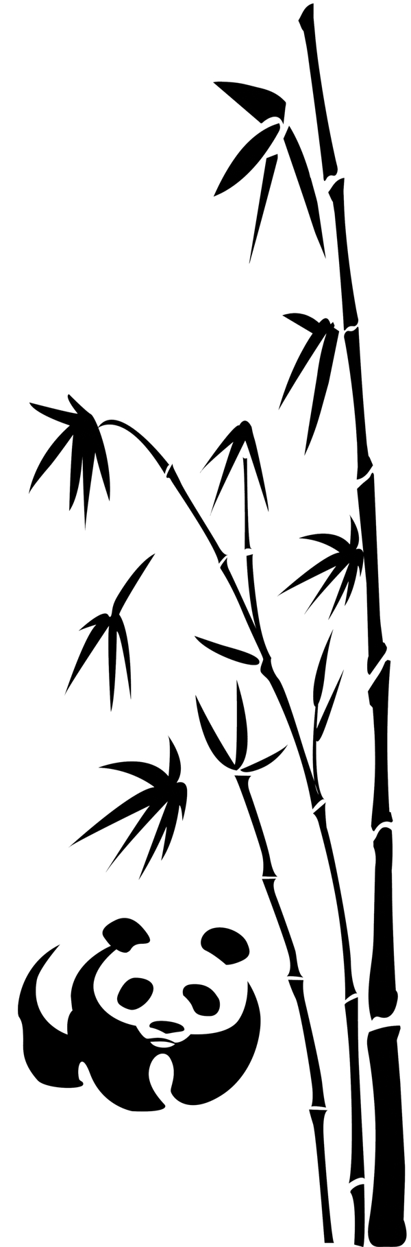 硅藻泥熊猫竹子硅藻泥花样图片