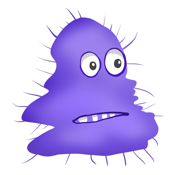 蓝色奇异的细菌插画