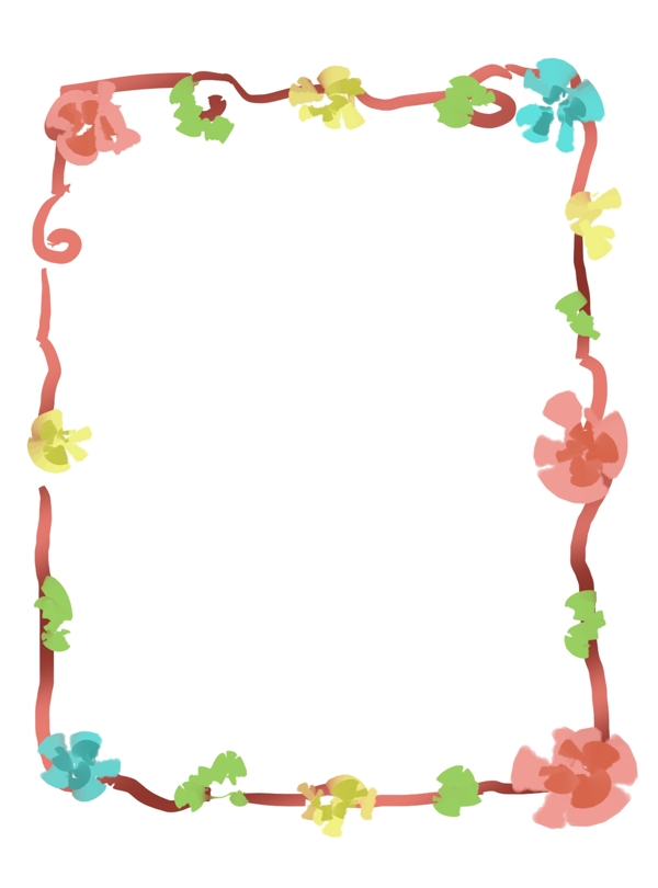 花卉花朵边框插图