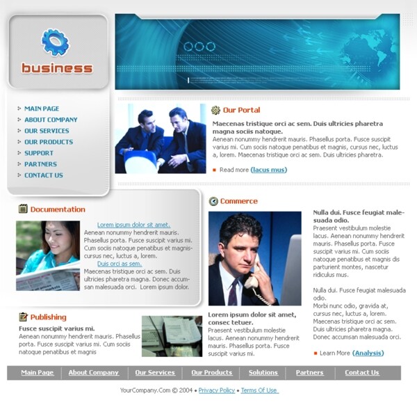 欧美科技商务网页图片