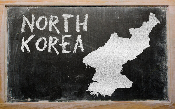 黑板上的朝鲜地图图片