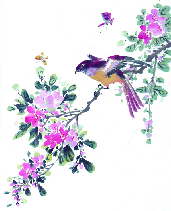 中国花鸟艺术绘画