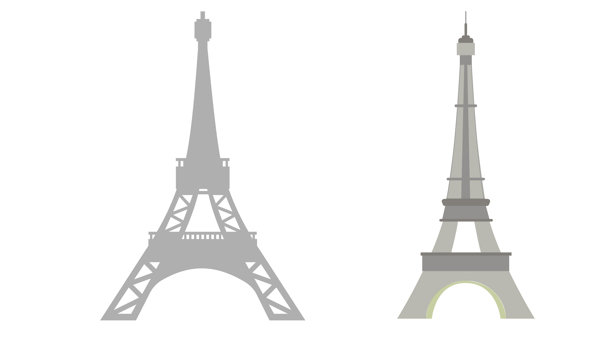 巴黎铁塔扁平化
