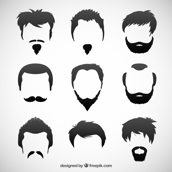 男子发式和胡子图片