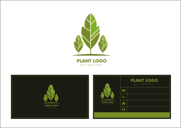 植物自然名片设计