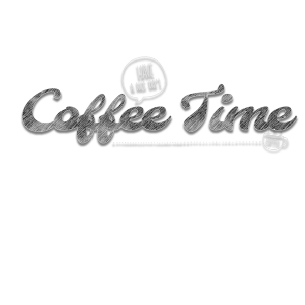 垩白风格的咖啡时间字体