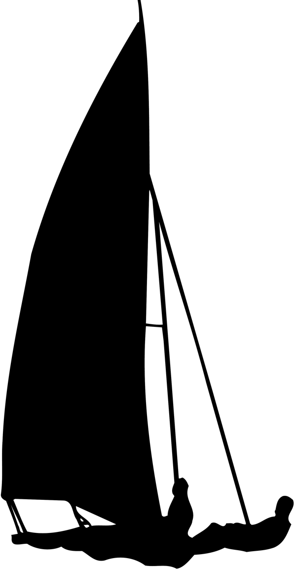 帆船人物矢量图