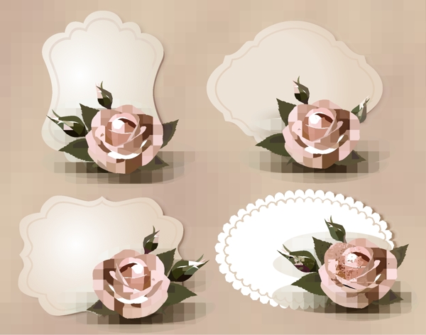 玫瑰花卡片设计