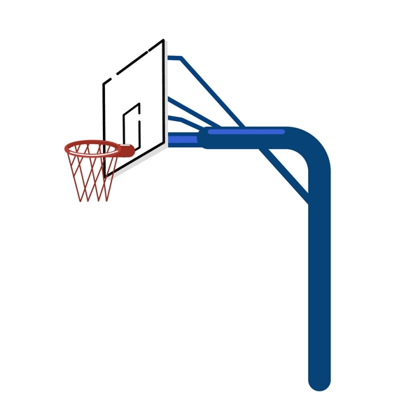 篮球框架插画元素设计