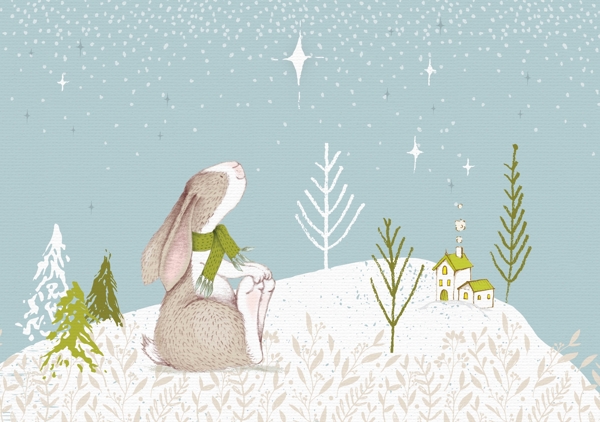 童话世界的小兔子psd源文件
