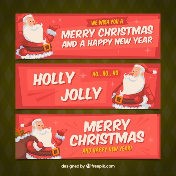3款创意圣诞老人banner