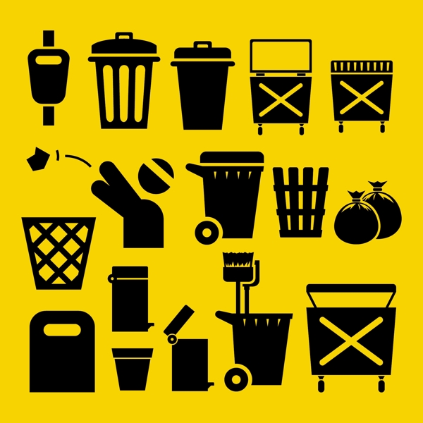 垃圾桶回收站图标图片