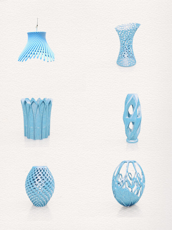 一组镂空设计花瓶素材