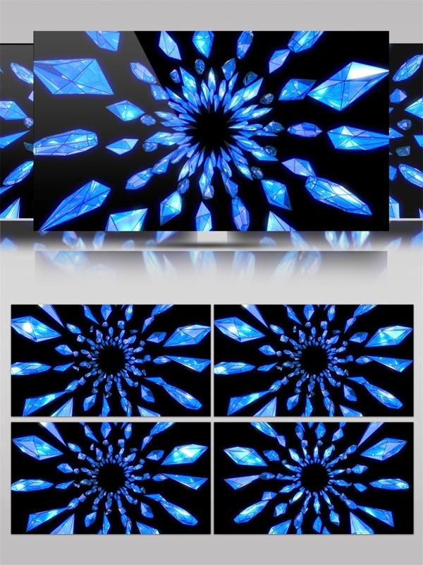 蓝光迷幻水晶视频素材