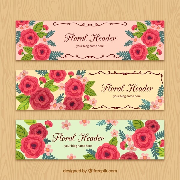 彩色花卉卡片背景