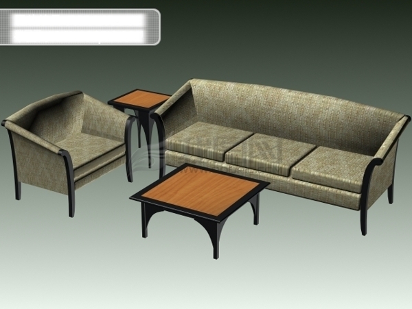 3D组合沙发茶几