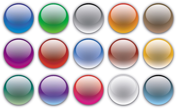 网页设计元素矢量素材圆形水晶球