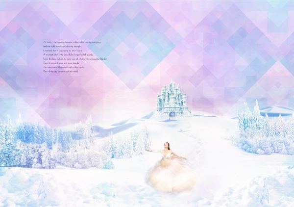 雪景梦幻城堡图片