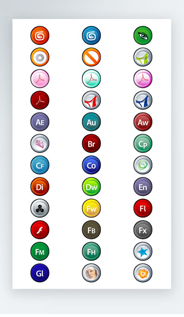 按钮图标彩色工具图标iconpng