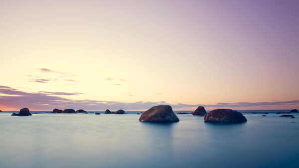 夕阳下海景