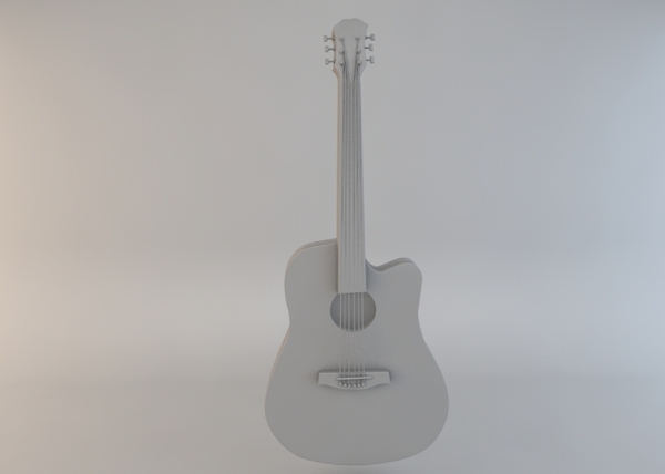 吉他乐器C4D模型