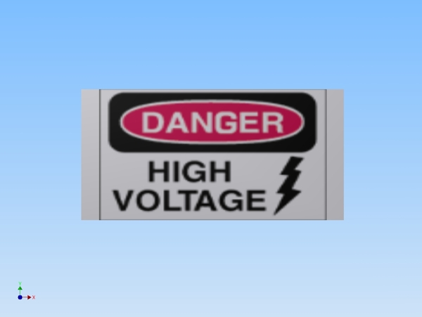 警告标签的高电压