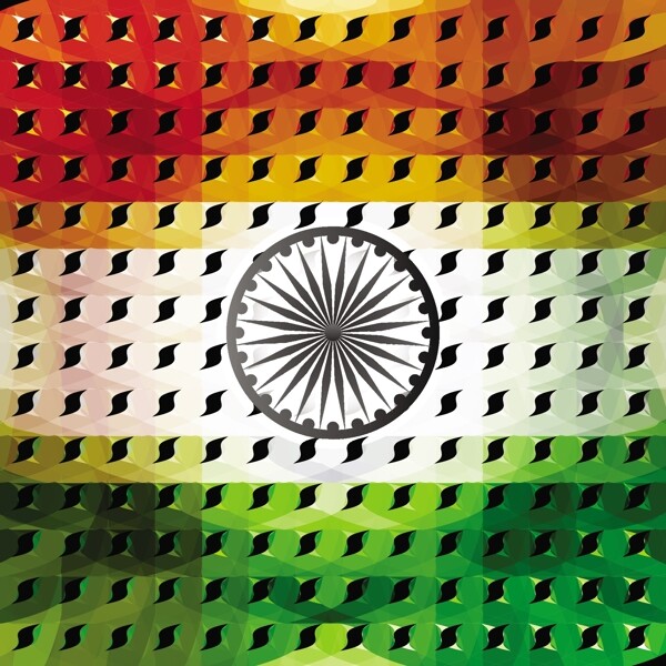 美丽的印度国旗现代设计