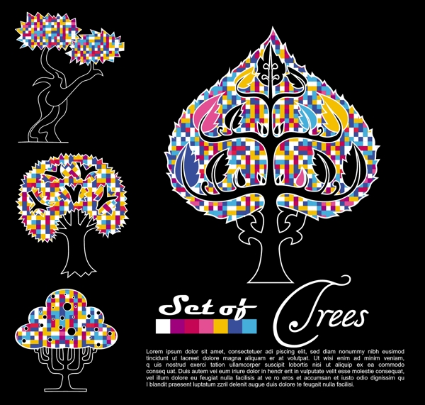 抽象树木背景设计