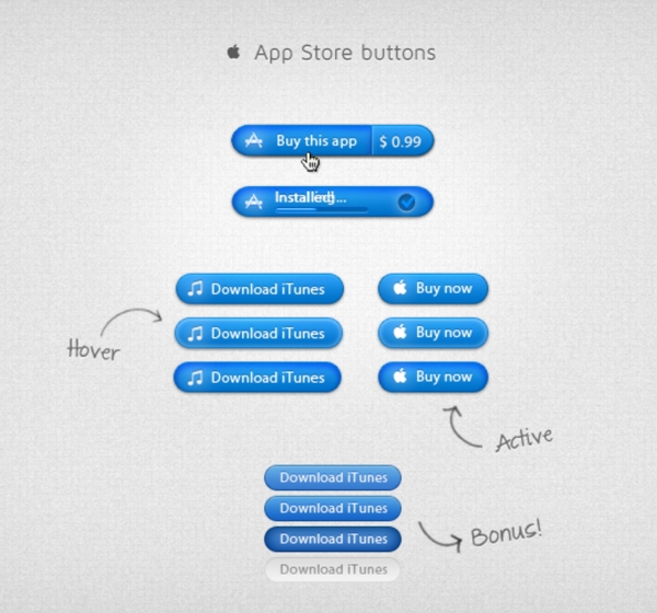 app软件ui按钮设计psd素材下载