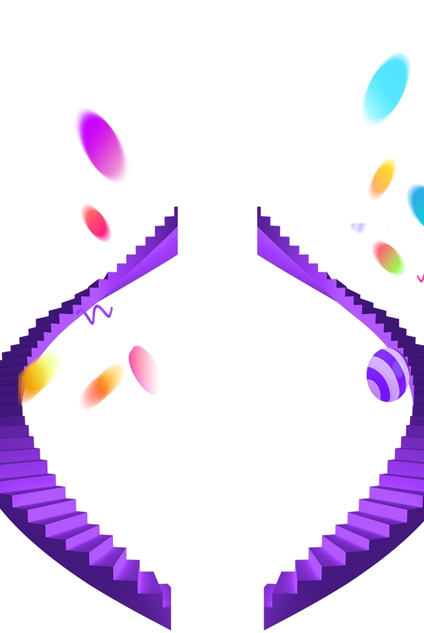 紫色旋转楼梯