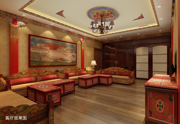 藏式客厅图片