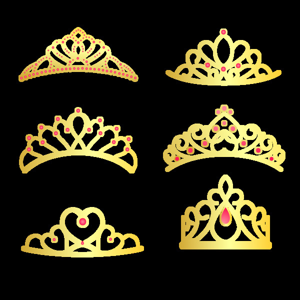 红宝石金色皇冠图标免抠png透明图层素材