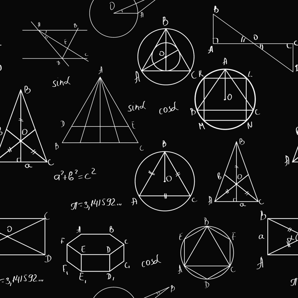 写满黑板的数学几何公式图片