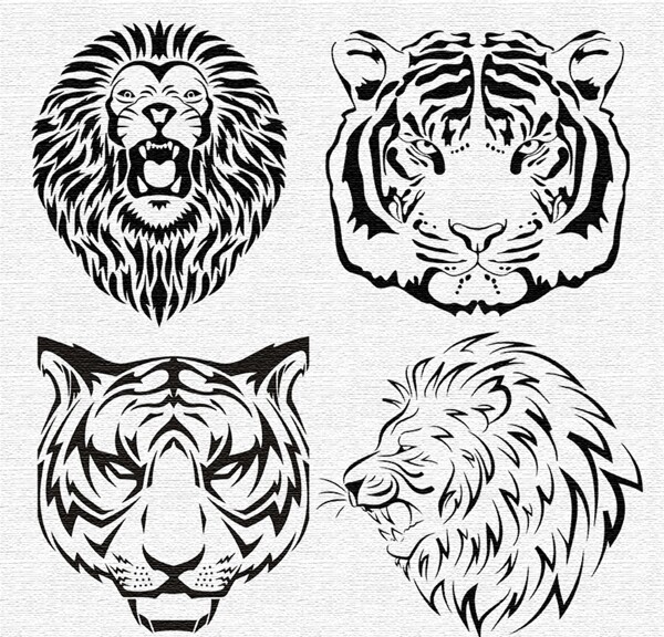 狮虎图案