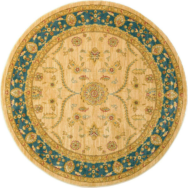 复古花纹圆形地毯图案贴图