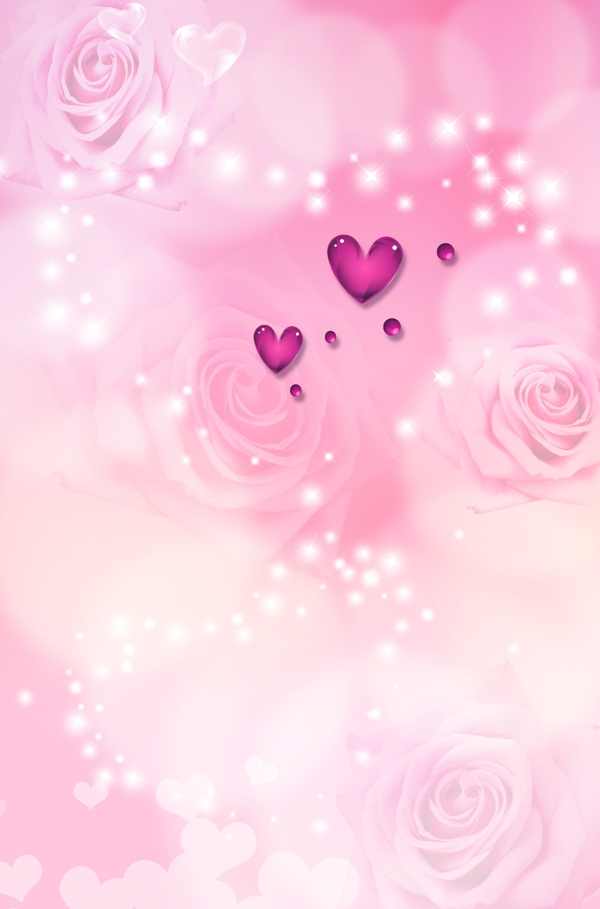 浪漫粉红背景图片