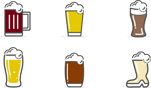 啤酒图标合集