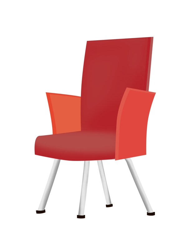 创意红色椅子插图