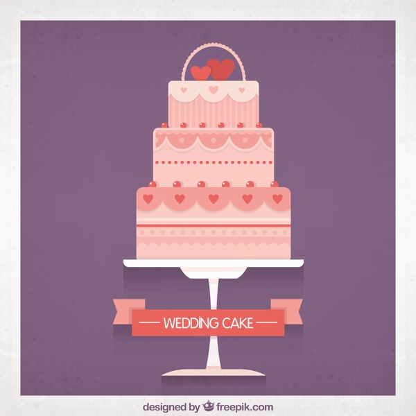 粉色婚礼蛋糕
