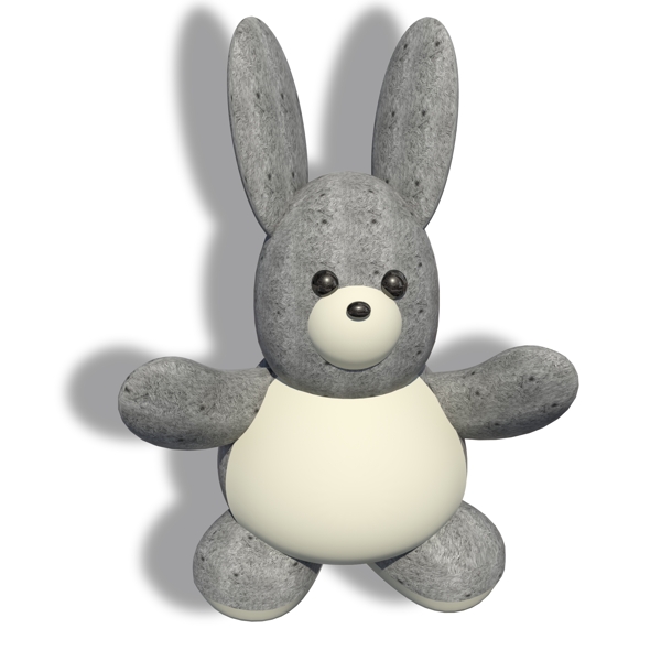 儿童玩具灰色的小兔
