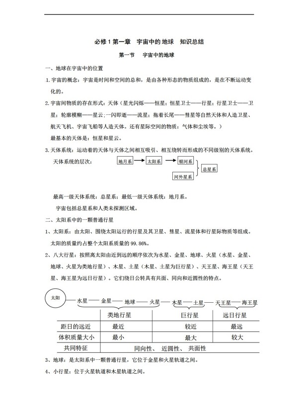 地理人教版新课标版高一期末复习必修15章5份打包