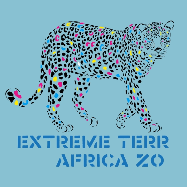 印花矢量图动物豹子斑点水彩免费素材