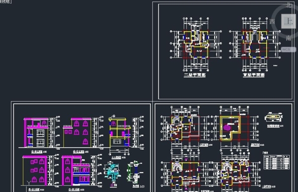 欧式三层别墅施工图