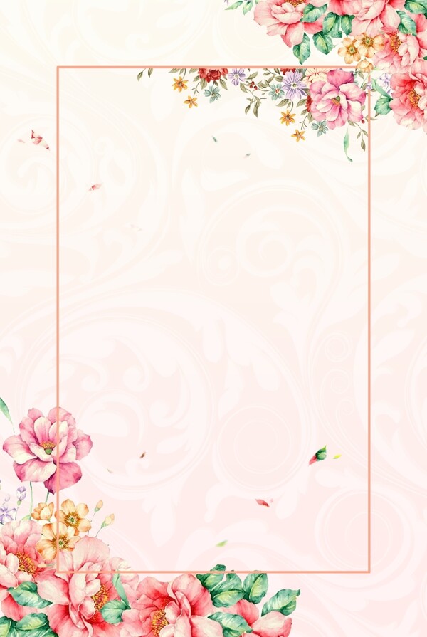花边花纹花圈花框粉色花纹图片