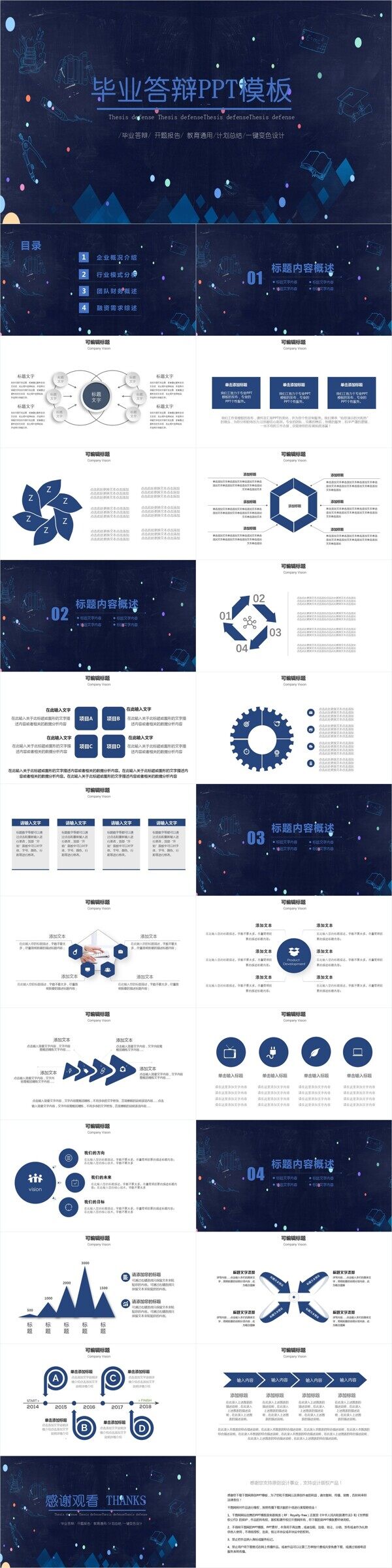 科技风毕业答辩PPT模板