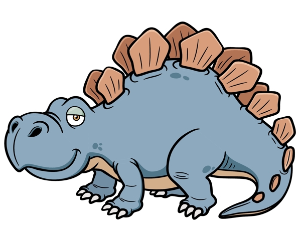 蓝色恐龙插画