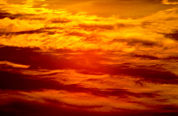 火烧云夕阳图图片