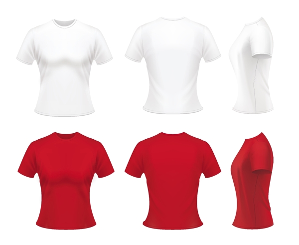 白色和红色的T恤衫