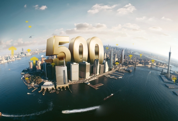 500强商务城市立体字图片