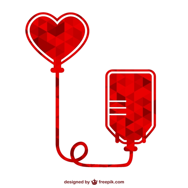 创意献血标志矢量素材图片